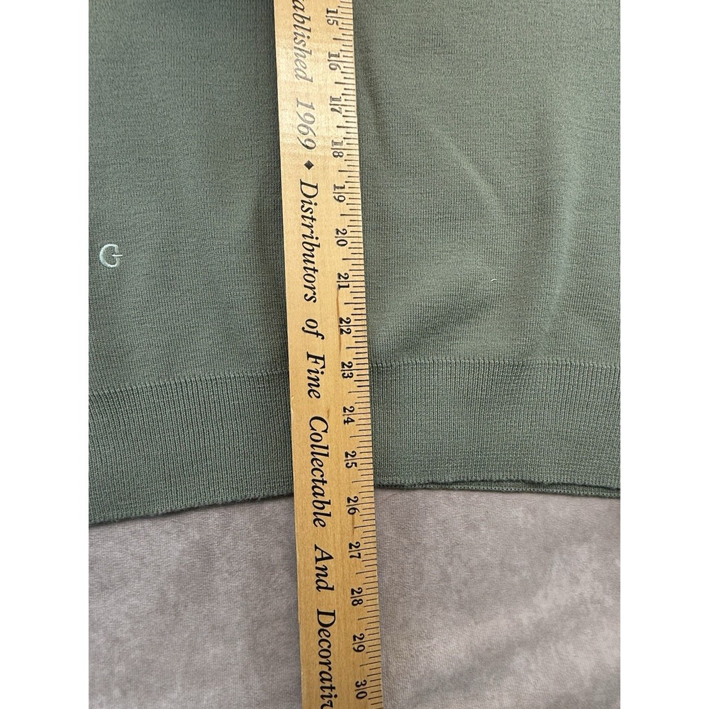 Vintage Gabicci Men's L Wool Blend Sweater Vest Green V Neck Golf Preppy Korea - Picture 10 of 10